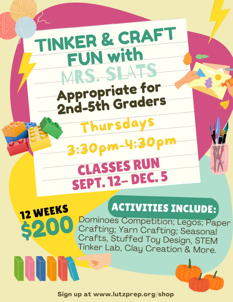 Enrichment - Tinker & Craft with Slats (2nd-5th grade)