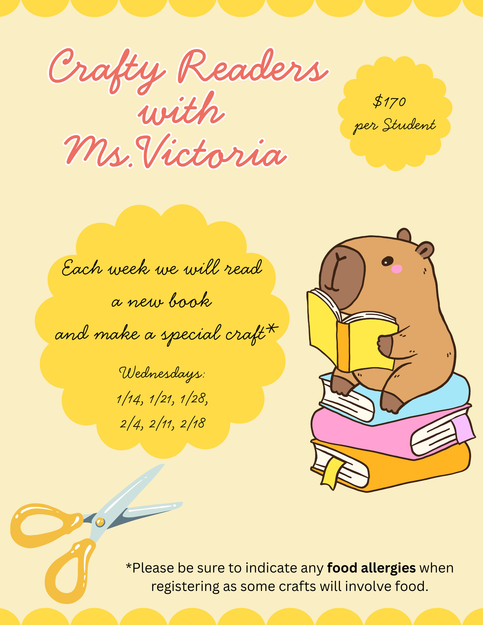 Enrichment - Crafty Readers with Ms. Victoria (Pre-Prep ONLY)
