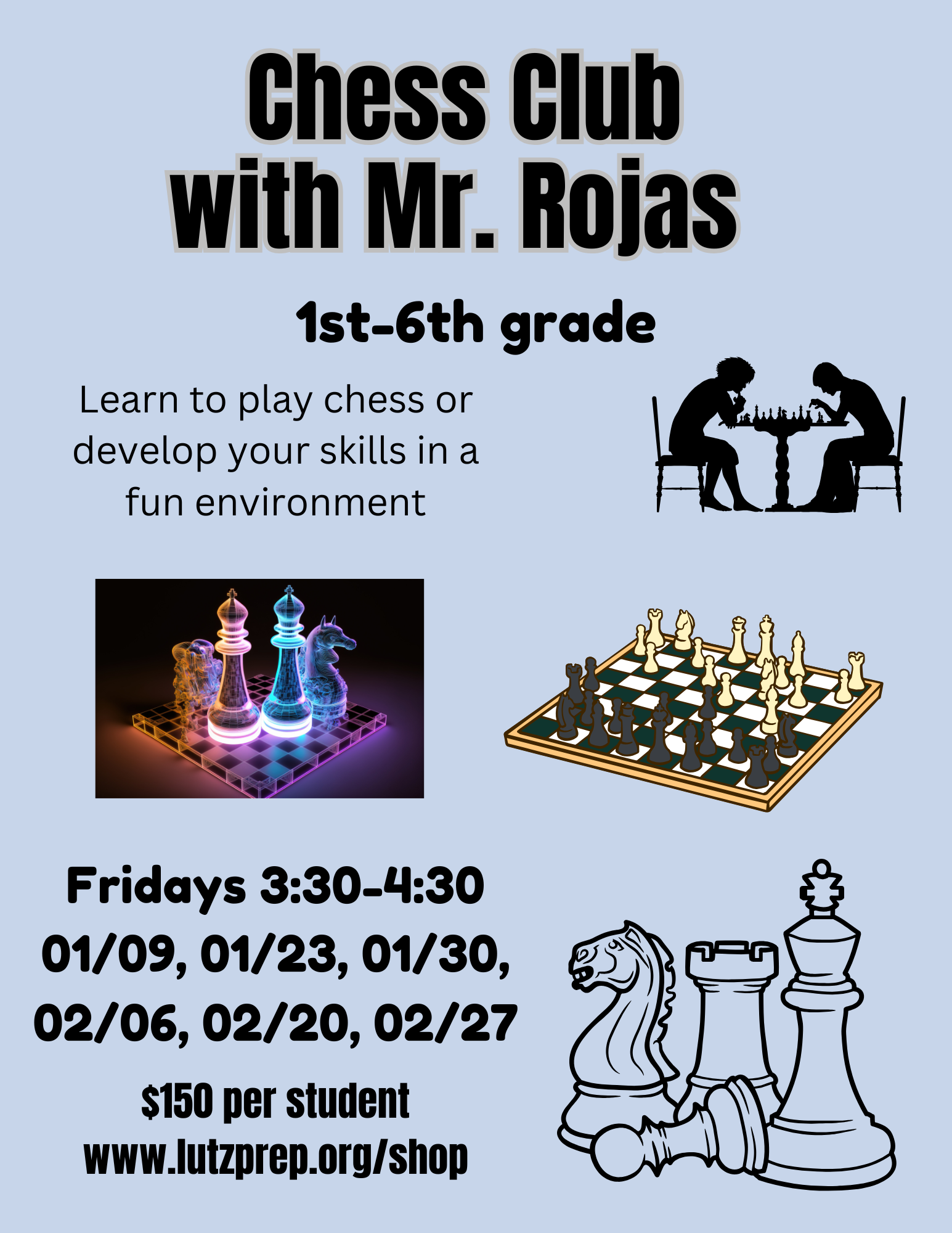 Enrichment - Chess w/ Rojas (1st-6th grade) Spring 2026