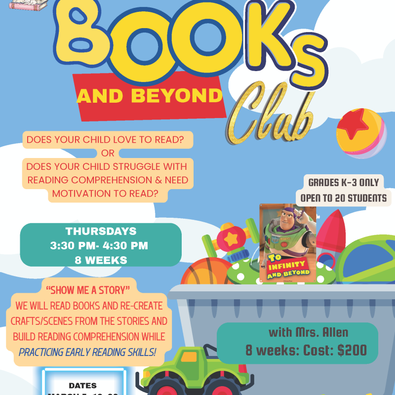 Enrichment - Books & Beyond Club w/ Mrs. Allen (K-3rd)