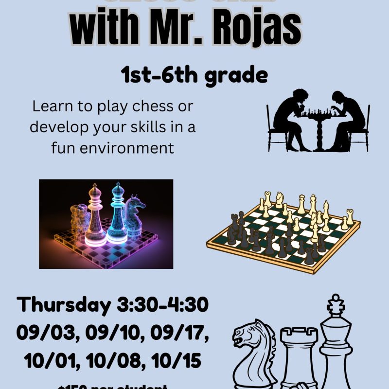 Enrichment - Chess Club w/ Mr. Rojas (1st - 6th)